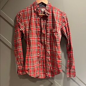 J. Crew Red Plaid Shirt